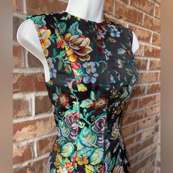 Marques' Almeida Brocade Sleeveless DENIM Dress Assymetric Hem size L(8) NWT - Picture 9 of 15